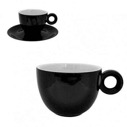 Rondo Coffee Cup mit schwarzer und weißer Farbe und einem Fassungsvermögen von 15 cl.